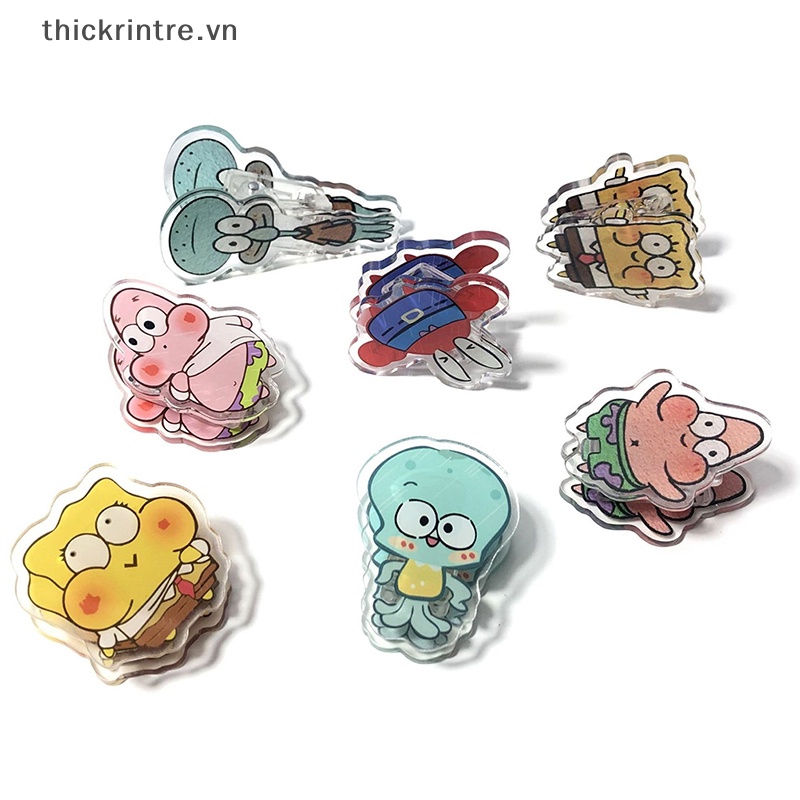 1 Kẹp Giấy Họa Tiết Hoạt Hình Nhiều Màu Sắc Bằng Acrylic