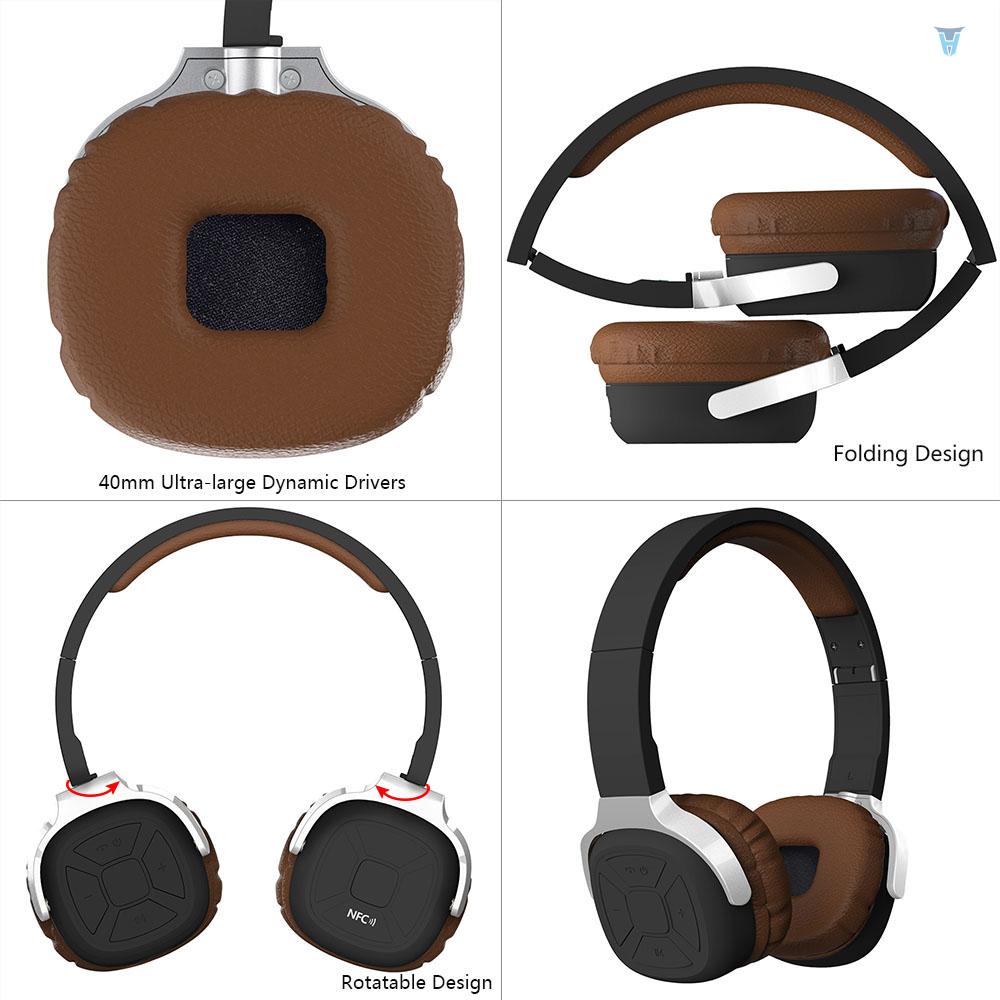 Tai Nghe Bluetooth 4.1 Không Dây NB-9 NFC Có Thể Gấp Gọn Giắc Cắm 3.5mm 2 Trong 1 Dành Cho iPhone6S 6 Samsung S6