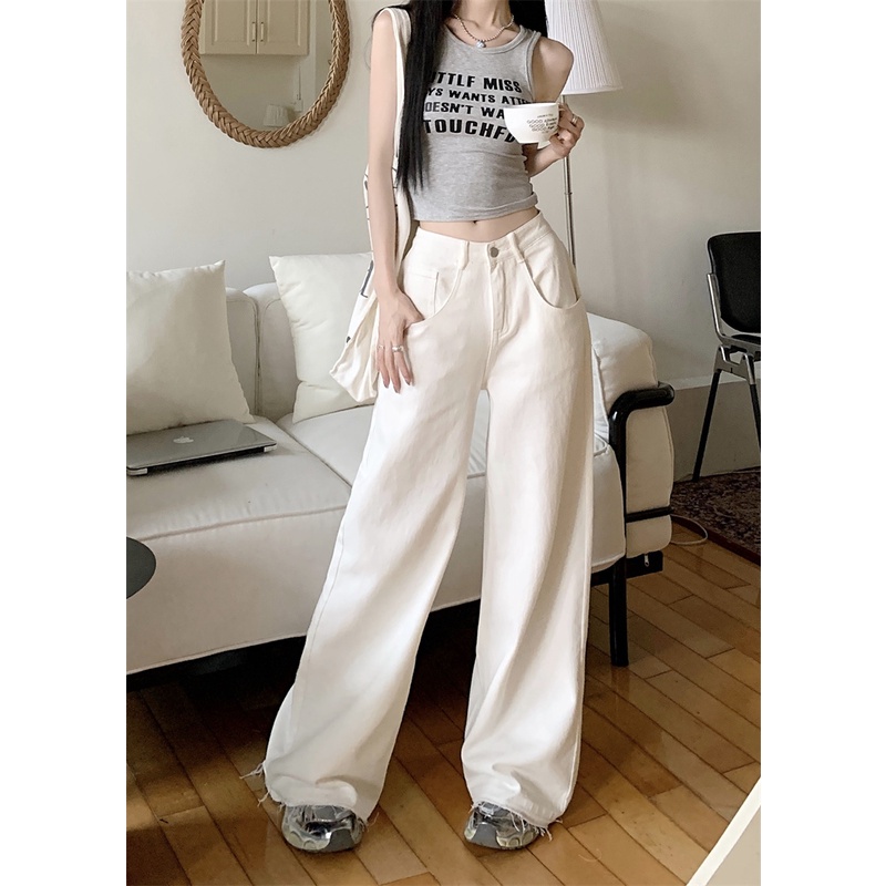 Quần Jean Ống Suông Rộng Thời Trang Cá Tính Trẻ Trung