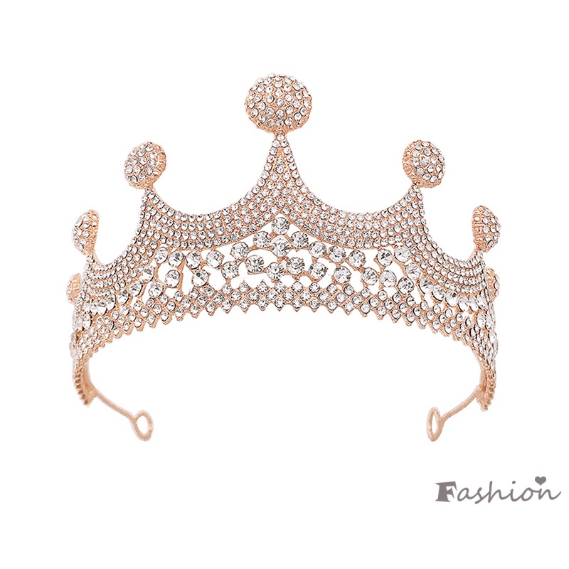 Vương Miện Cài Tóc Đính Đá Lấp Lánh Sang Trọng Cho Cô Dâu