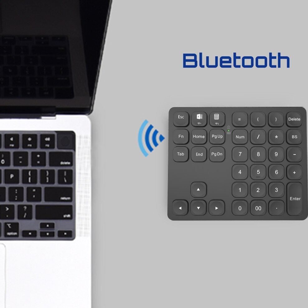 Bàn Phím Số Không Dây Bluetooth 36 Phím Siêu Mỏng Có Thể Sạc Lại Cho Laptop / Ipad
