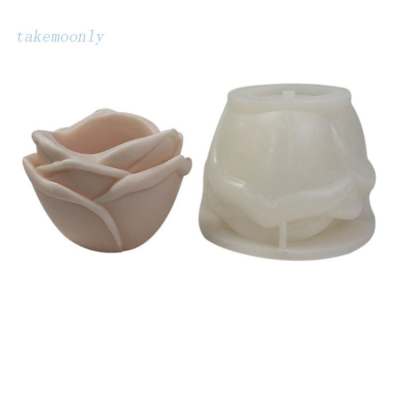 Khuôn Silicone Làm Chậu Hoa Hồng Trang Trí