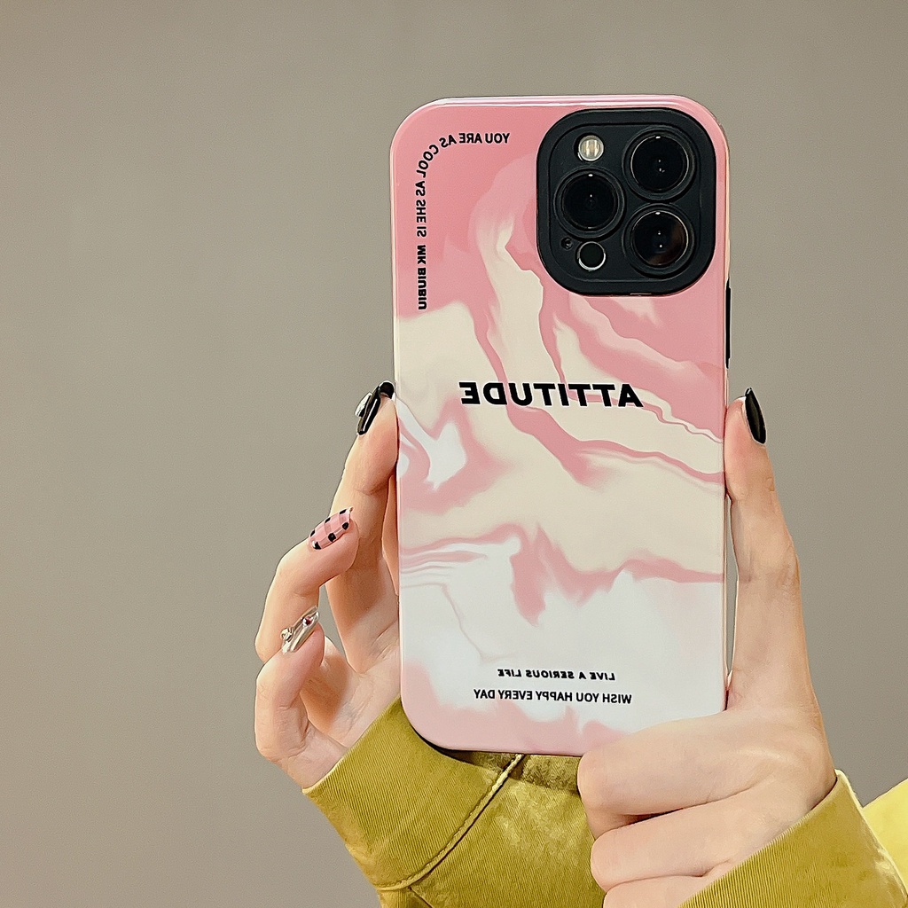 Ốp Điện Thoại PC Cứng Viền Dẻo Họa Tiết Gợn Sóng Nước Độc Đáo Chống Sốc Cho iPhone 11 13 12 14 Pro Max