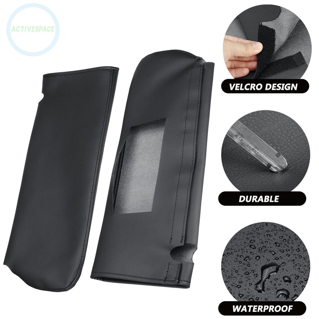 Sun Visor Cover Black For Tahoe Yukon 95-99 Left+Right Microfiber Leather【Chevrolet】