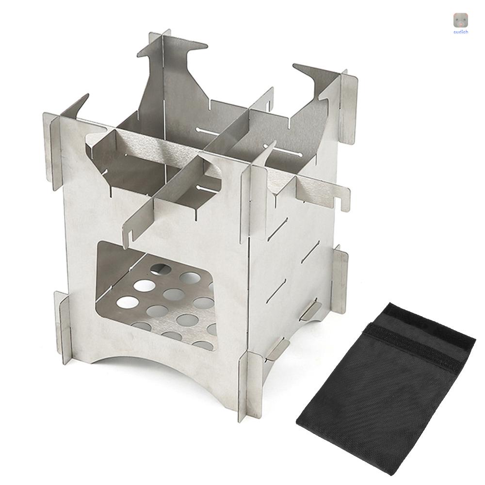 Bếp Lò Bằng Thép Không Gỉ Gọn Nhẹ Có Thể Gấp Gọn Tiện Dụng Mang Theo Du Lịch Dã Ngoại