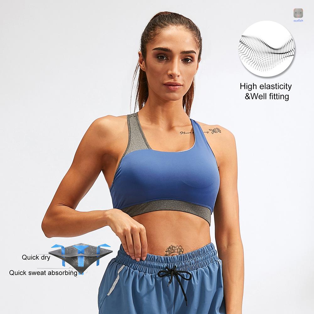 Áo Bra Thể Thao Có Mút Đệm Dây Chéo Lưng Chất Liệu Thấm Hút Khô Thoáng Nhanh Chóng