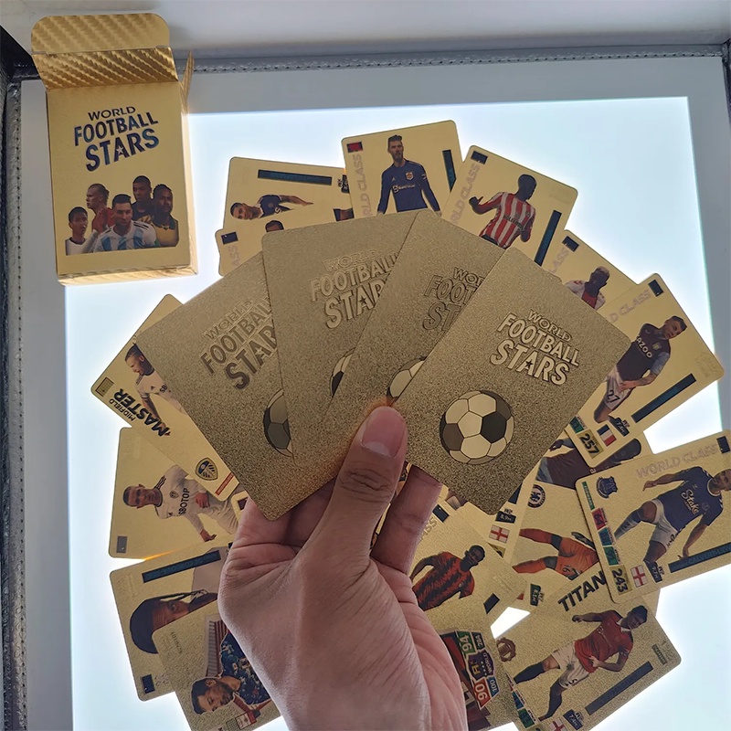 Football Ballsuperstar Gold Cards Star Limited Signature Collection Soccer Card Children Fans Gift