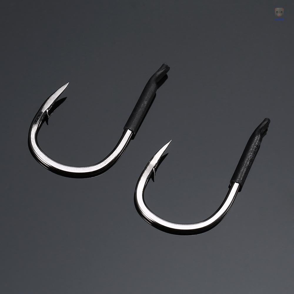 Set 10 / 4 / 10 / 4 Món Chuyên Dụng Chất Lượng# / 8# / 12# / 14# / 16# Lưỡi Câu Cá Bằng Thép Carbon Dày Dặn Thân Cao Su