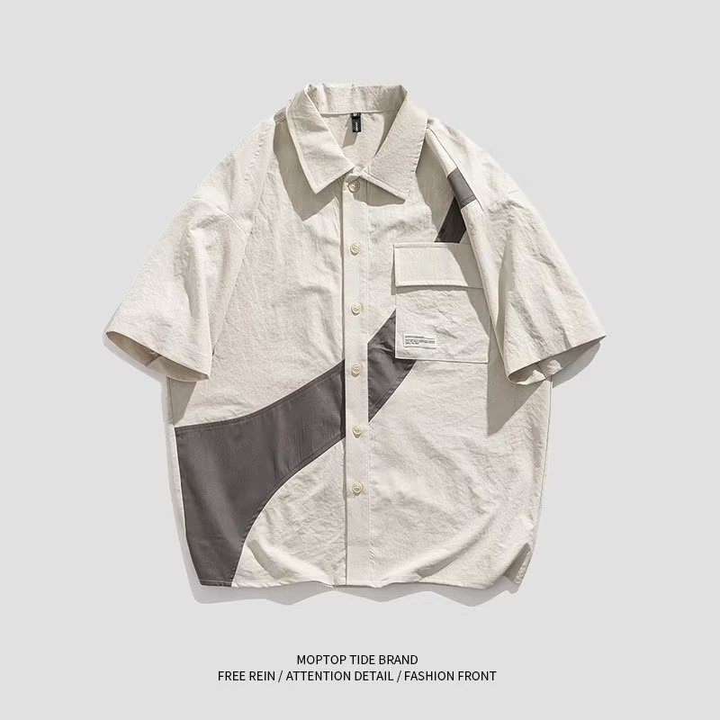 Áo Sơ Mi Ngắn Tay Dáng Rộng Phong Cách Nhật Bản Thời Trang Mùa Hè Dành Cho Nam