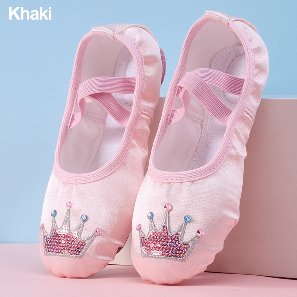 Giày Múa Ba Lê Đế Mềm Thêu Họa Tiết Hoạt Hình Xinh Xắn Cho Bé Gái