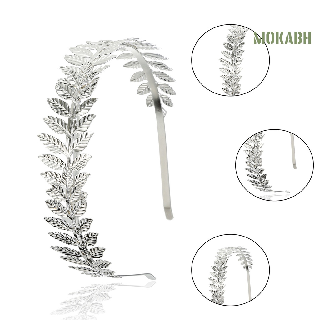 Băng Đô Cài Tóc Hình Cành Lá Lâu Trôi Không Phai Cho Cô Dâu