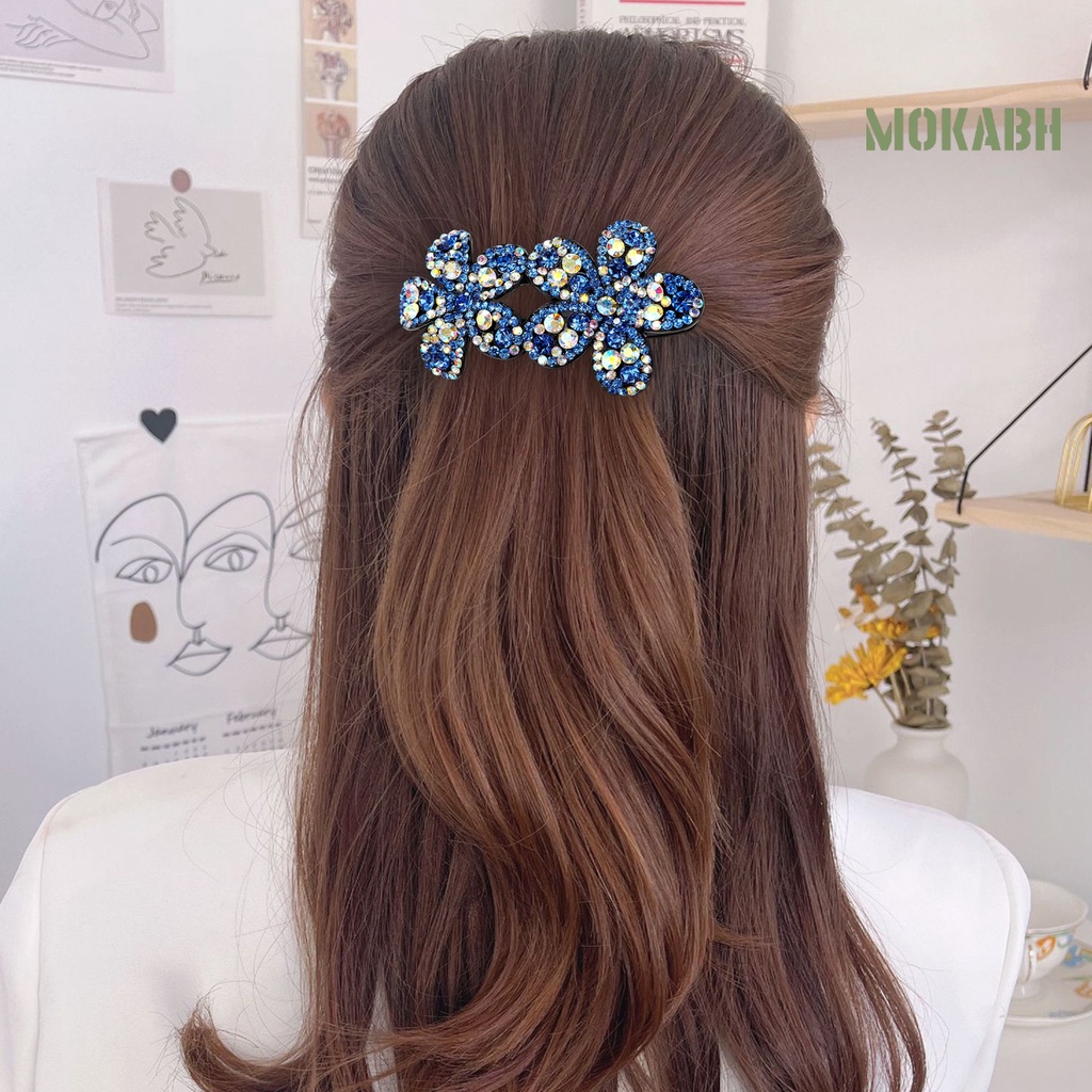 Kẹp Tóc Hình Hoa Đính Đá Lấp Lánh Phong Cách Hàn Quốc Cho Nữ