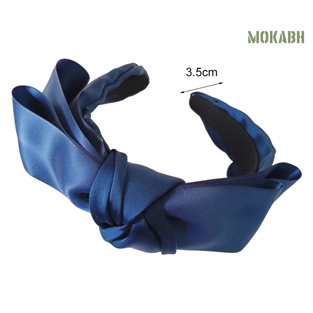 [Mok Abh] Băng Đô Nơ Cài Tóc Bằng Vải Satin Chống Vỡ Dễ Phối Đồ Thời Trang Đẹp Mắt