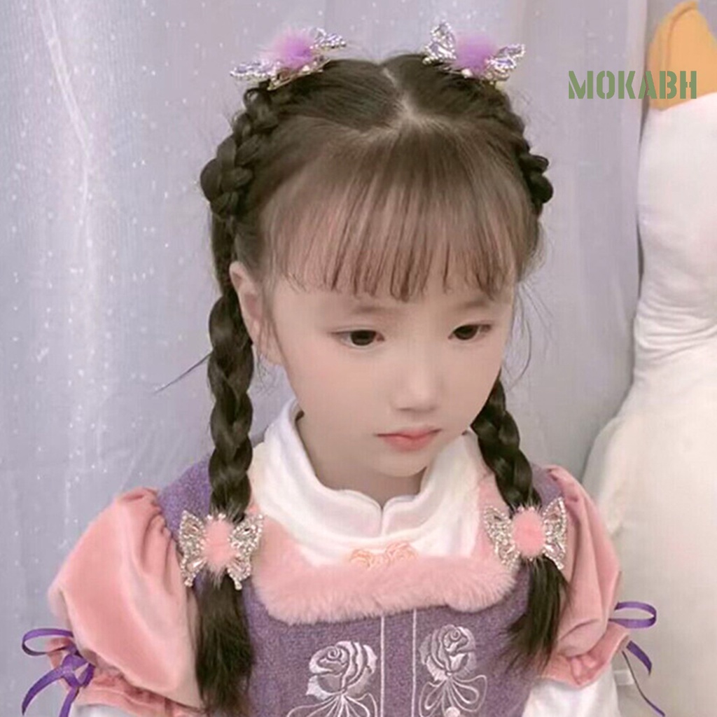 Kẹp Tóc Hình Bướm Bằng Kim Loại Đính Đá Lấp Lánh