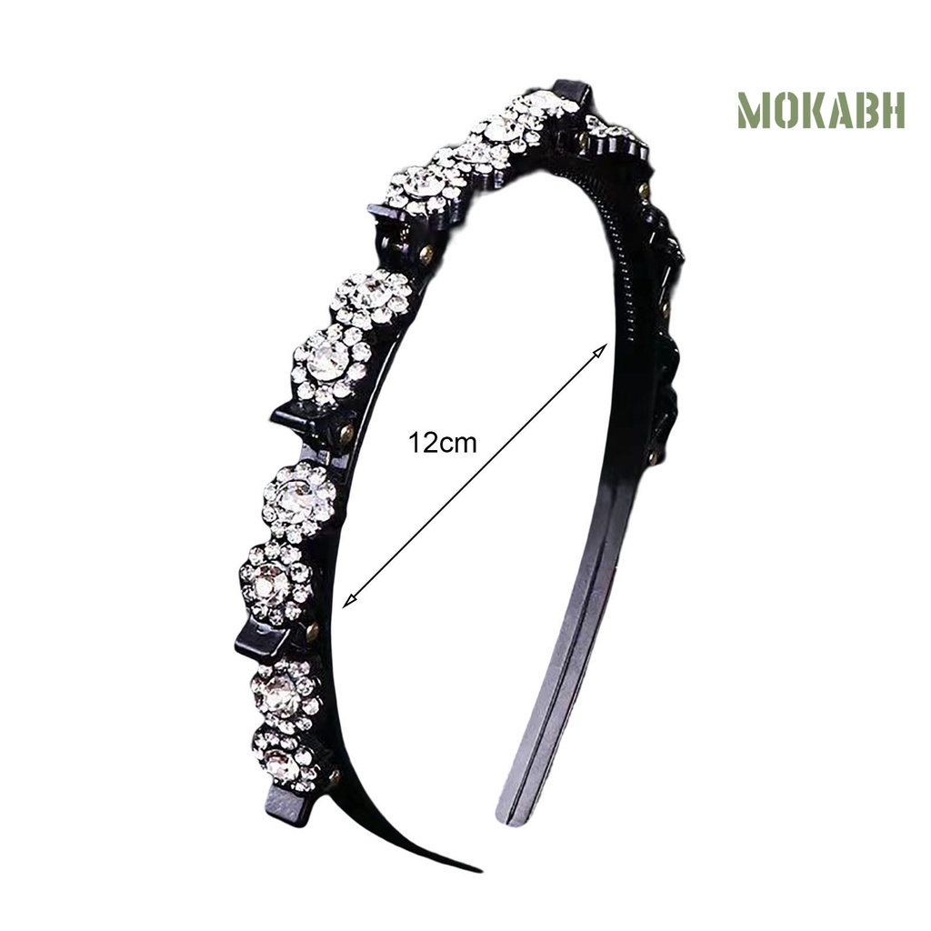 Băng Đô Cài Tóc Bằng Acrylic Đính Đá Lấp Lánh Dễ Thương Chống Trượt Thời Trang Cho Nữ