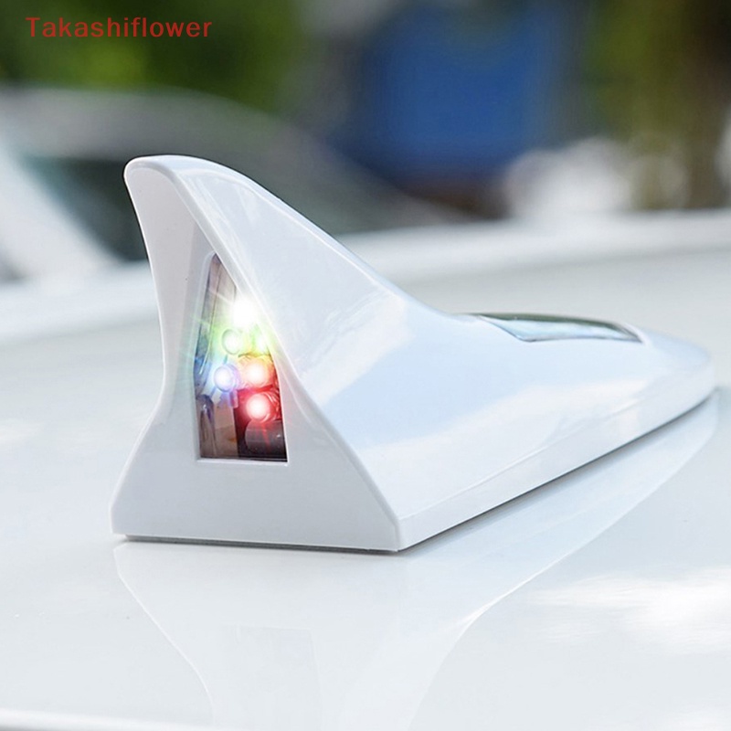 Ăng Ten Vây Cá Mập Có Đèn LED Sử Dụng Năng Lượng Mặt Trời Tự Động Gắn Nóc Xe Hơi