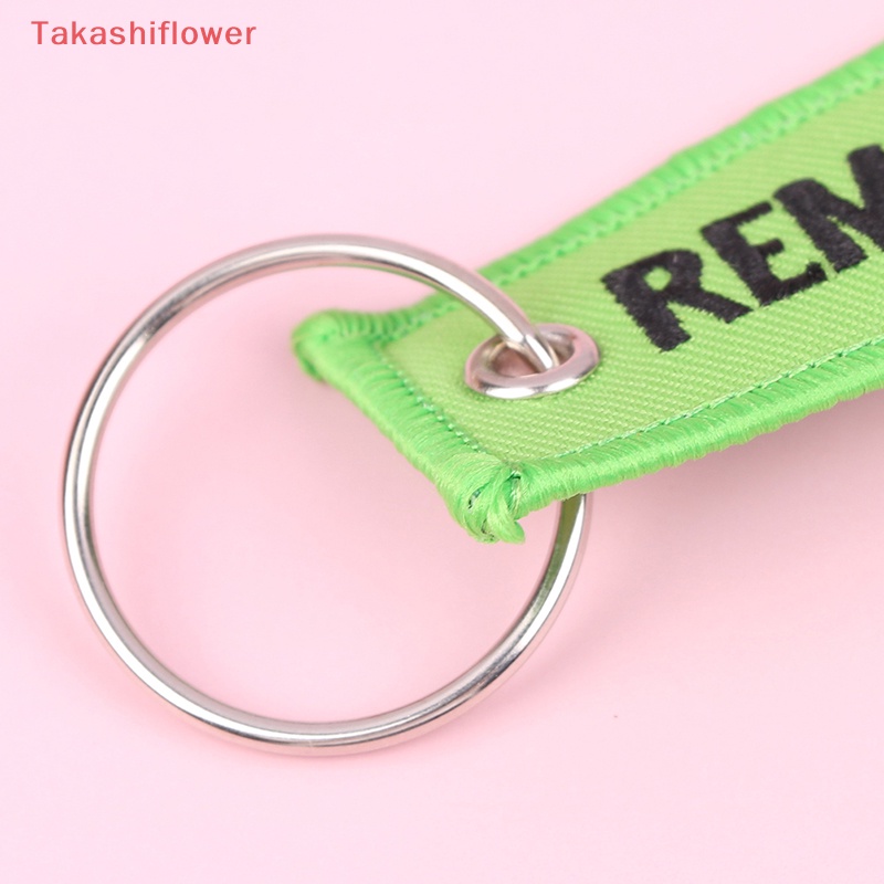 (Takashiflower) Móc Khóa Thêu Chữ Remove Before Flight Màu Đỏ Dùng Làm Quà Tặng