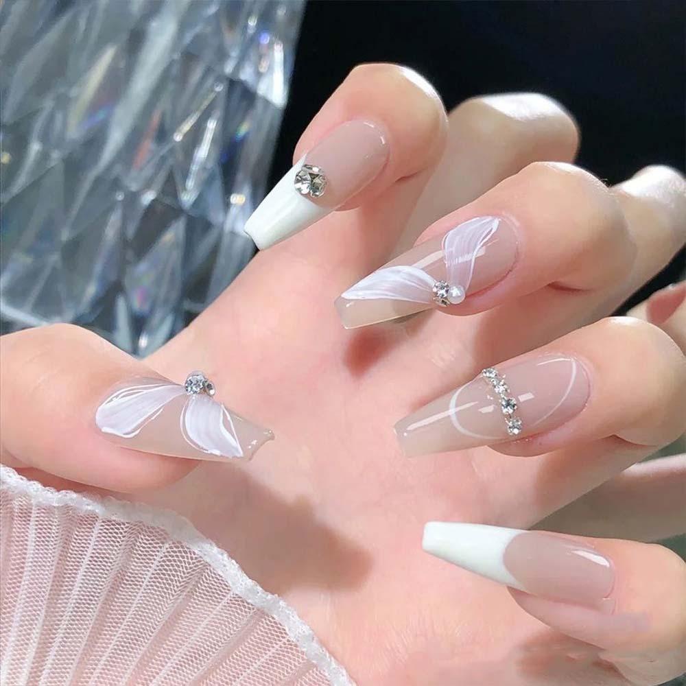 Miếng Dán Trang Trí Móng Tay 5D Bằng Lụa Trong Mờ Thời Trang