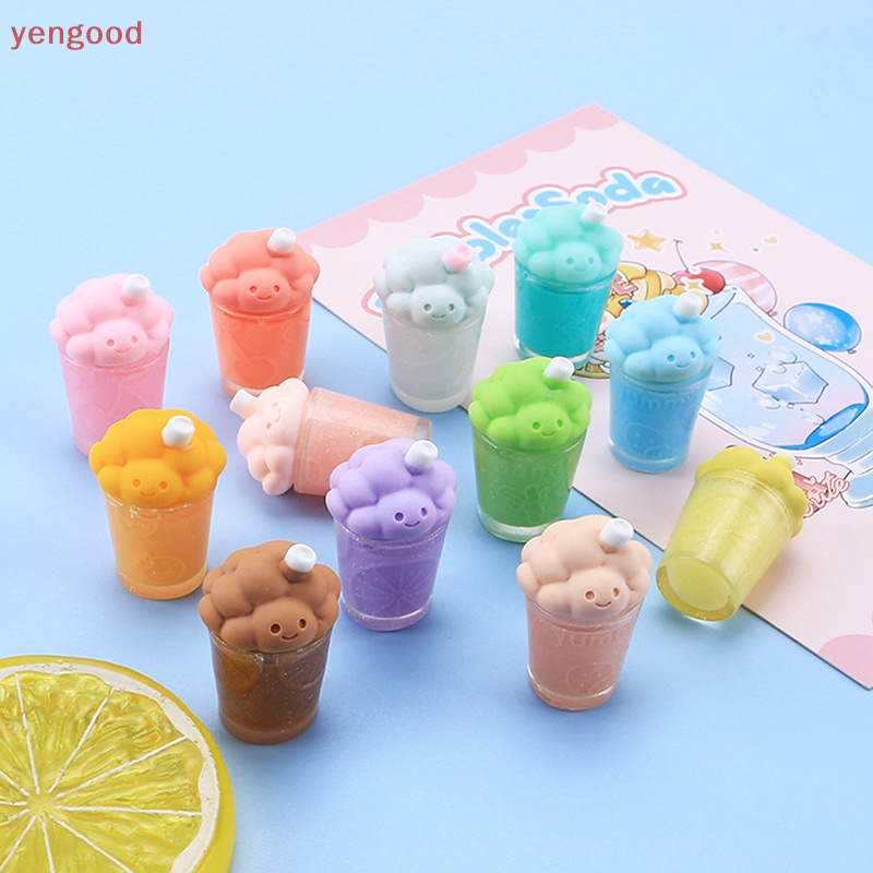 1 Đồ Chơi Mô Hình Đám Mây Lắc Sữa Mini Bằng Nhựa Resin Màu Dạ Quang Trang Trí Bảng Điều Khiển Xe Hơi