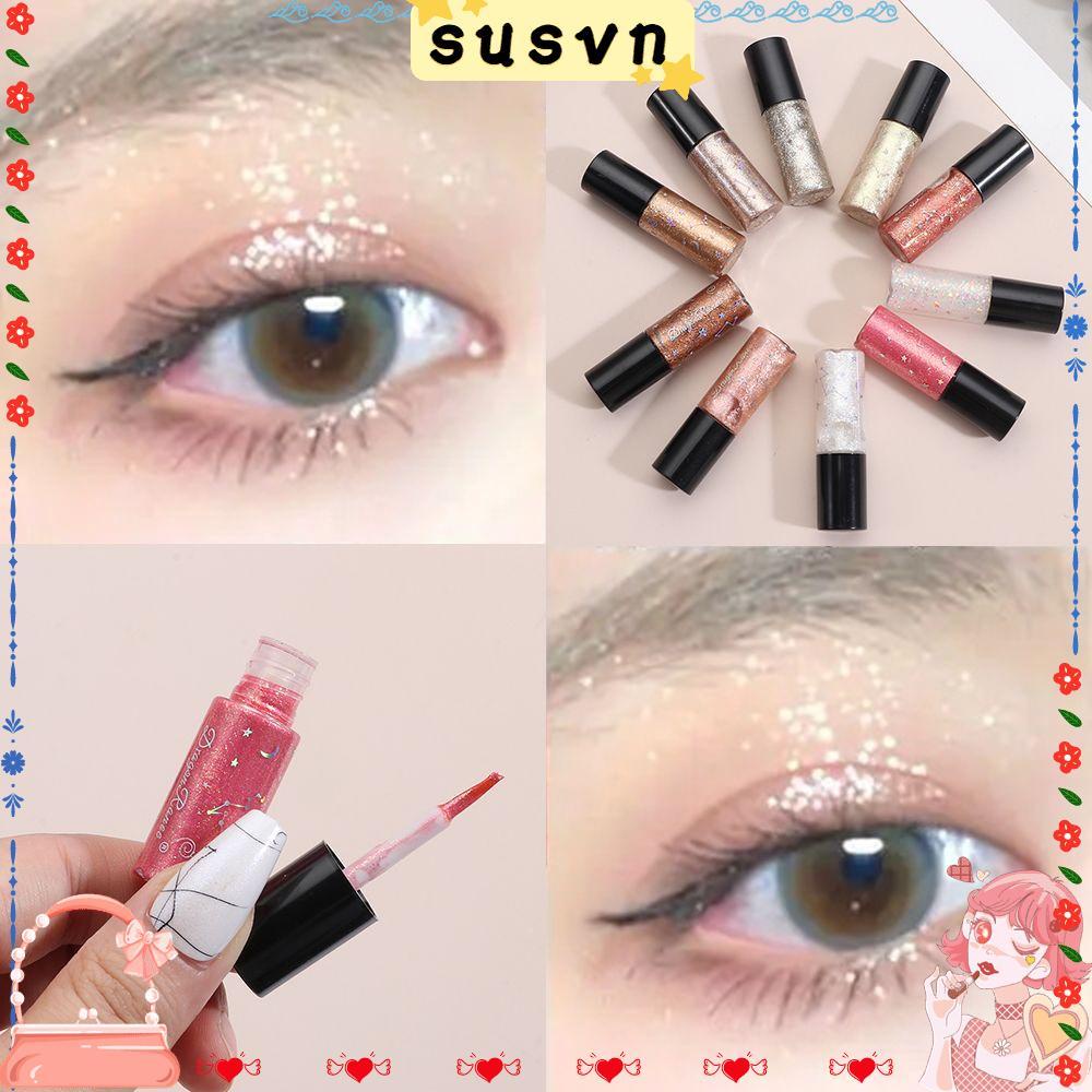 SUSVN Phấn Mắt Kiêm Kẻ Mắt Dạng Lỏng Màu Đơn Sắc Ánh Ngọc Trai Lấp Lánh Lâu Trôi Không Thấm Nước
