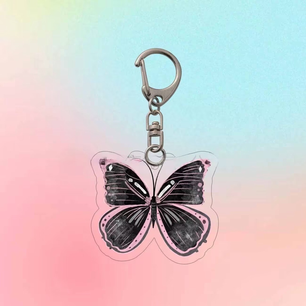 Y2k Móc Khóa Acrylic Hình Bướm Nhiều Màu Sắc Dễ Thương Dành Cho Nữ