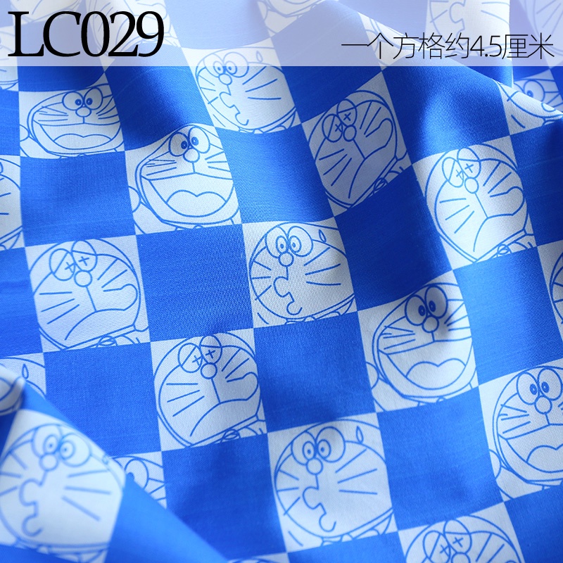 Vải Cotton Họa Tiết Mèo Hoạt Hình Dùng May Vá Thủ Công DIY