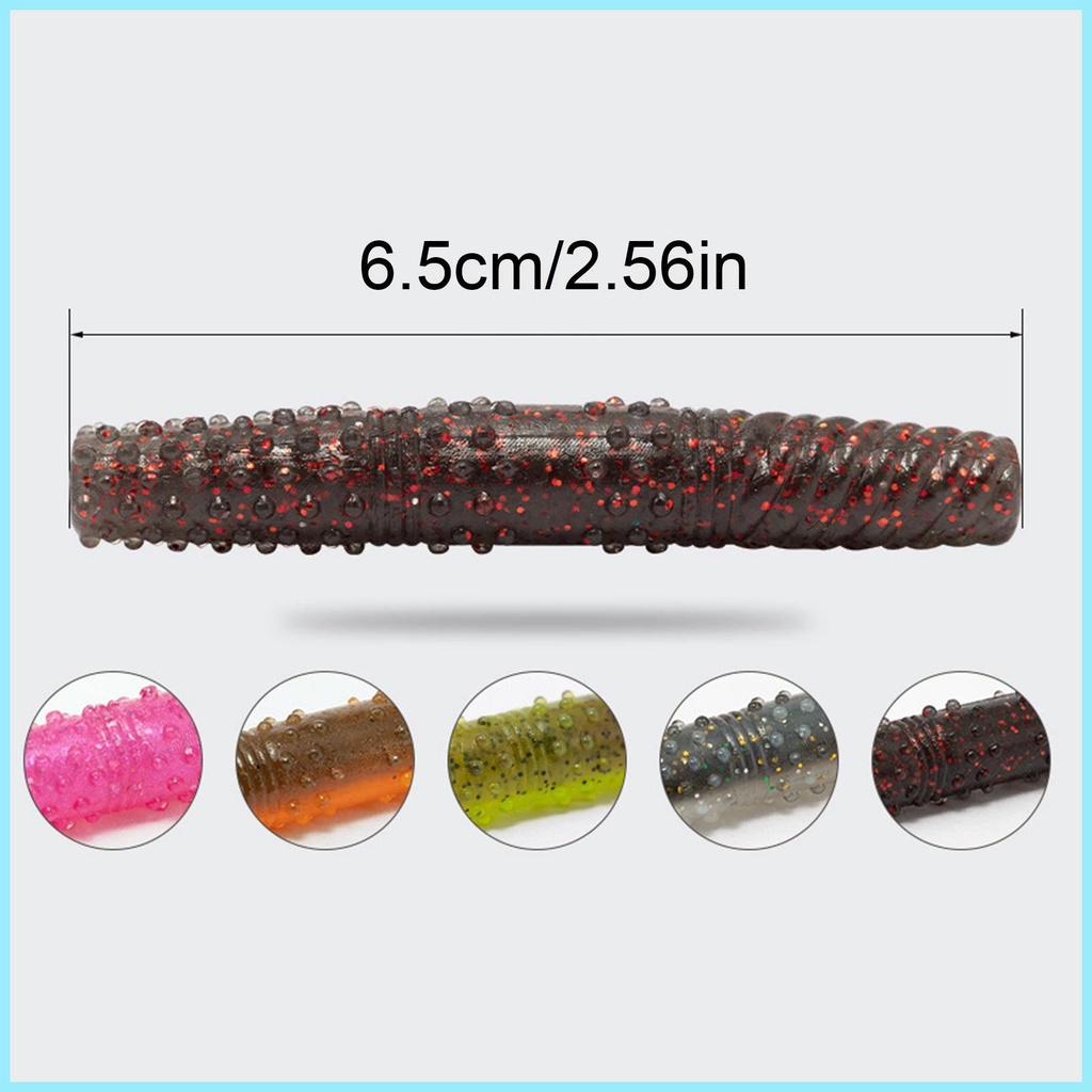 Set 8 Mồi Giả Nhử Cá Mềm 2.56in Bằng Nhựa tdevn