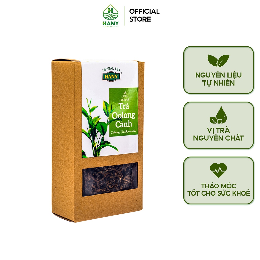 Trà Oolong Cành HANY Đặc Sản Đà Lạt Điều Hoà Huyết Áp, Giảm Căng Thẳng Hộp 100g