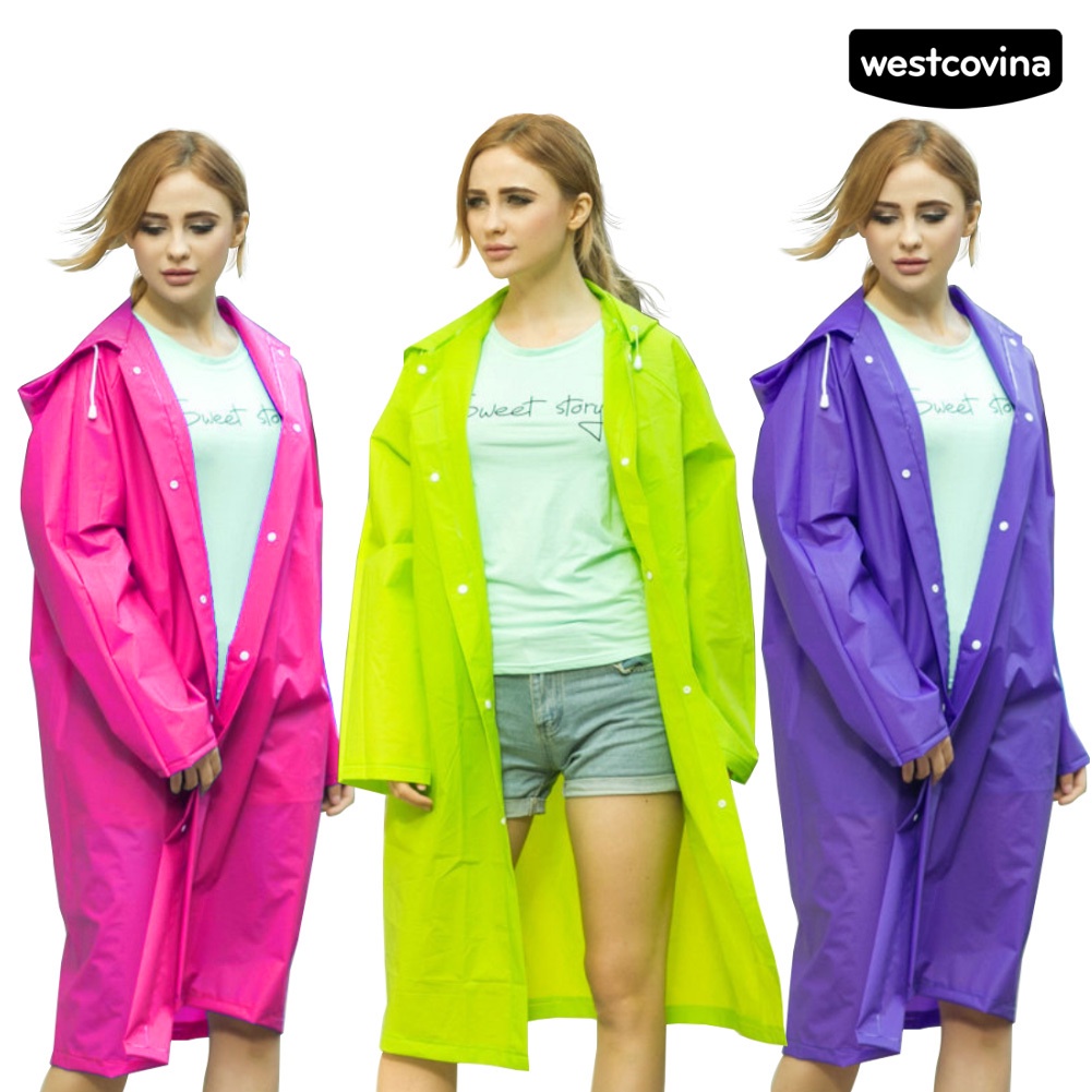 [COD]☁Áo Mưa EVA Trong Suốt Có Mũ Trùm Tiện Dụng Cho Nữ