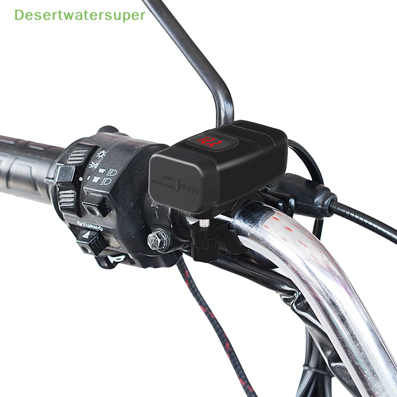 Ổ Cắm Sạc USB 12V Gắn Tay Lái Xe Máy