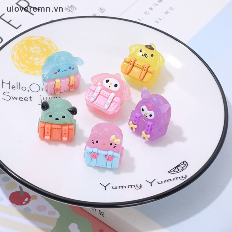 Bộ 5 Phụ Kiện Trang Trí Điện Thoại Hình Sanrios Hoạt Hình 3D DIY