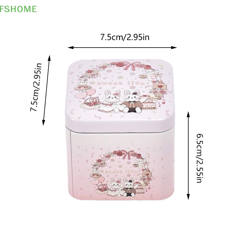 Hộp Thiếc Đựng Kẹo In Hình Gấu Thỏ Phong Cách Vintage Mới