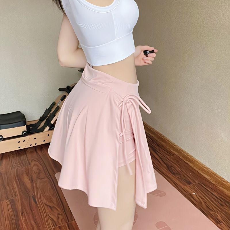 Quần Short Giả Váy Lưng Cao Nhanh Khô Thời Trang Tập Yoga Cho Nữ