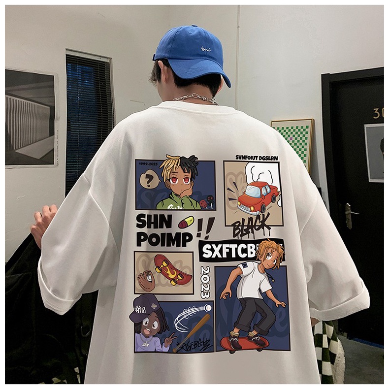 Áo Thun Dáng Rộng Phong Cách Hip Hop Thời Trang Cho Nam