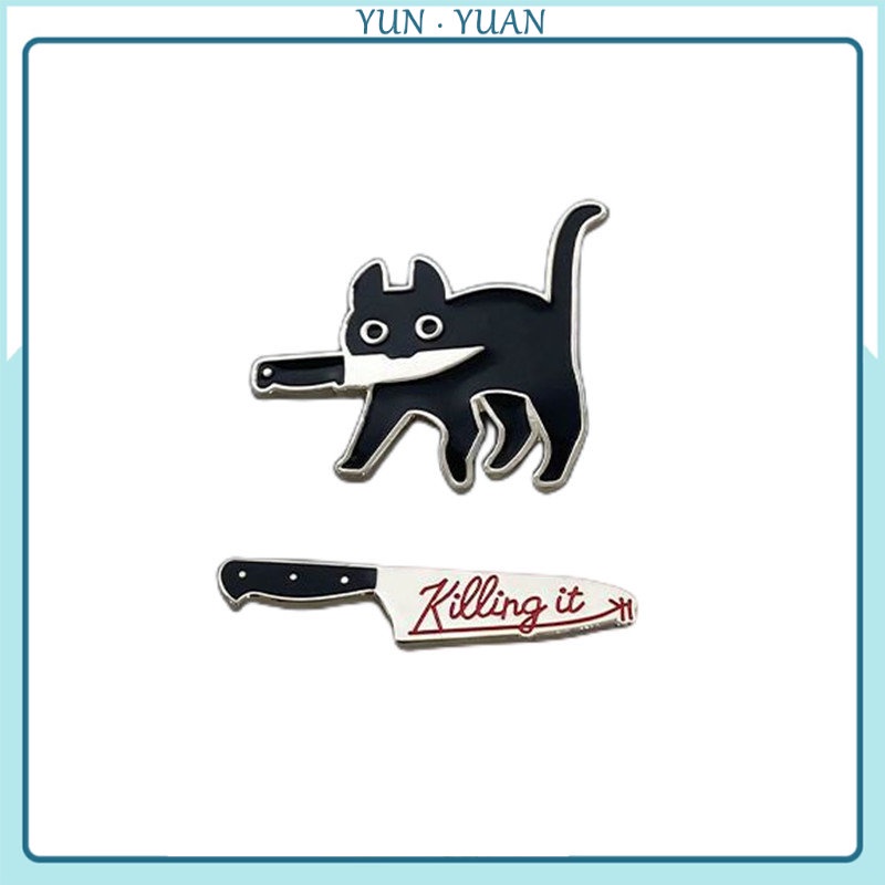 Ghim Cài Áo Hình Mèo Đen Đáng Yêu