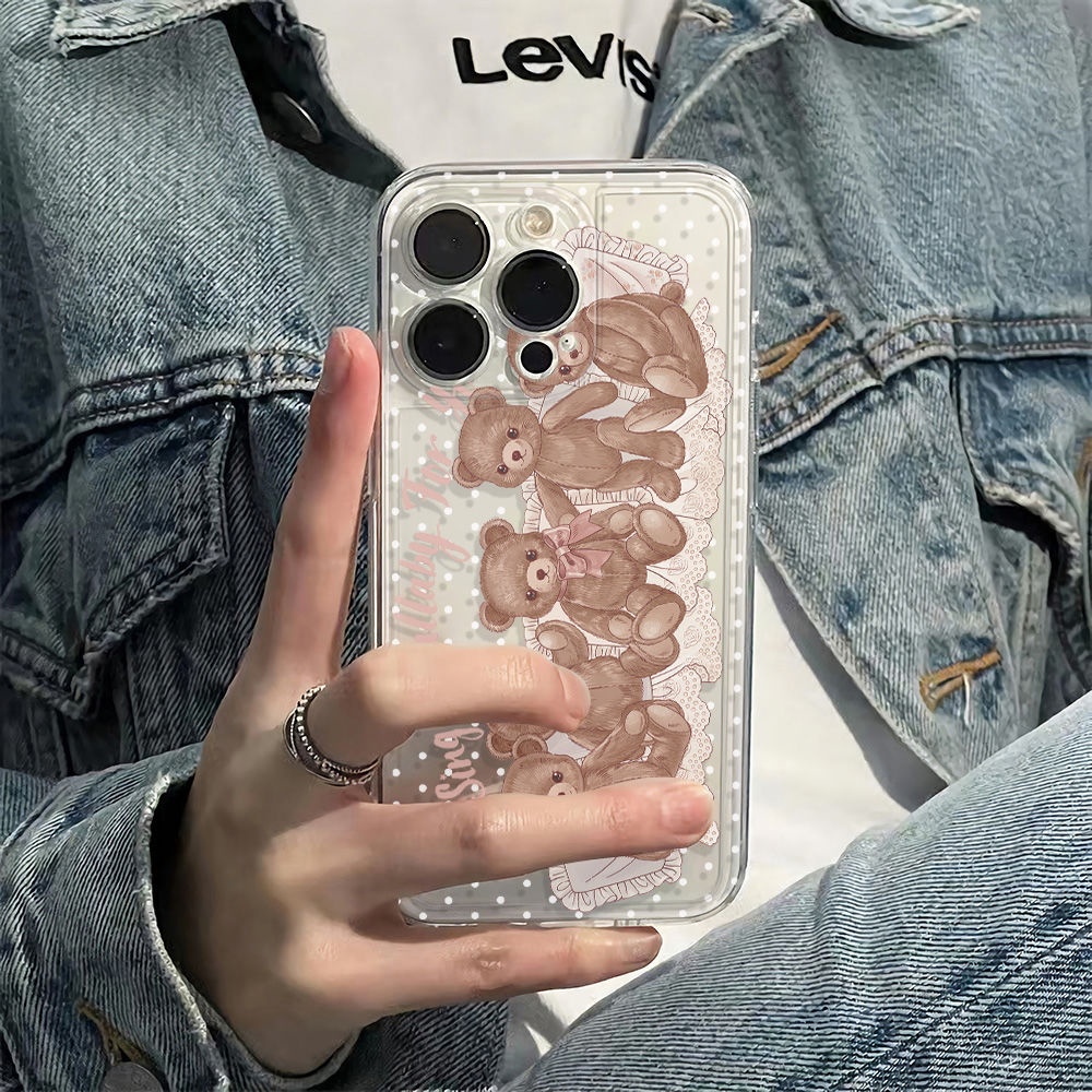 ✅Ốp Điện Thoại Mềm Chống Sốc In Hình Gấu 6In1114Pro max7813 iPhone12 Style 0JD0