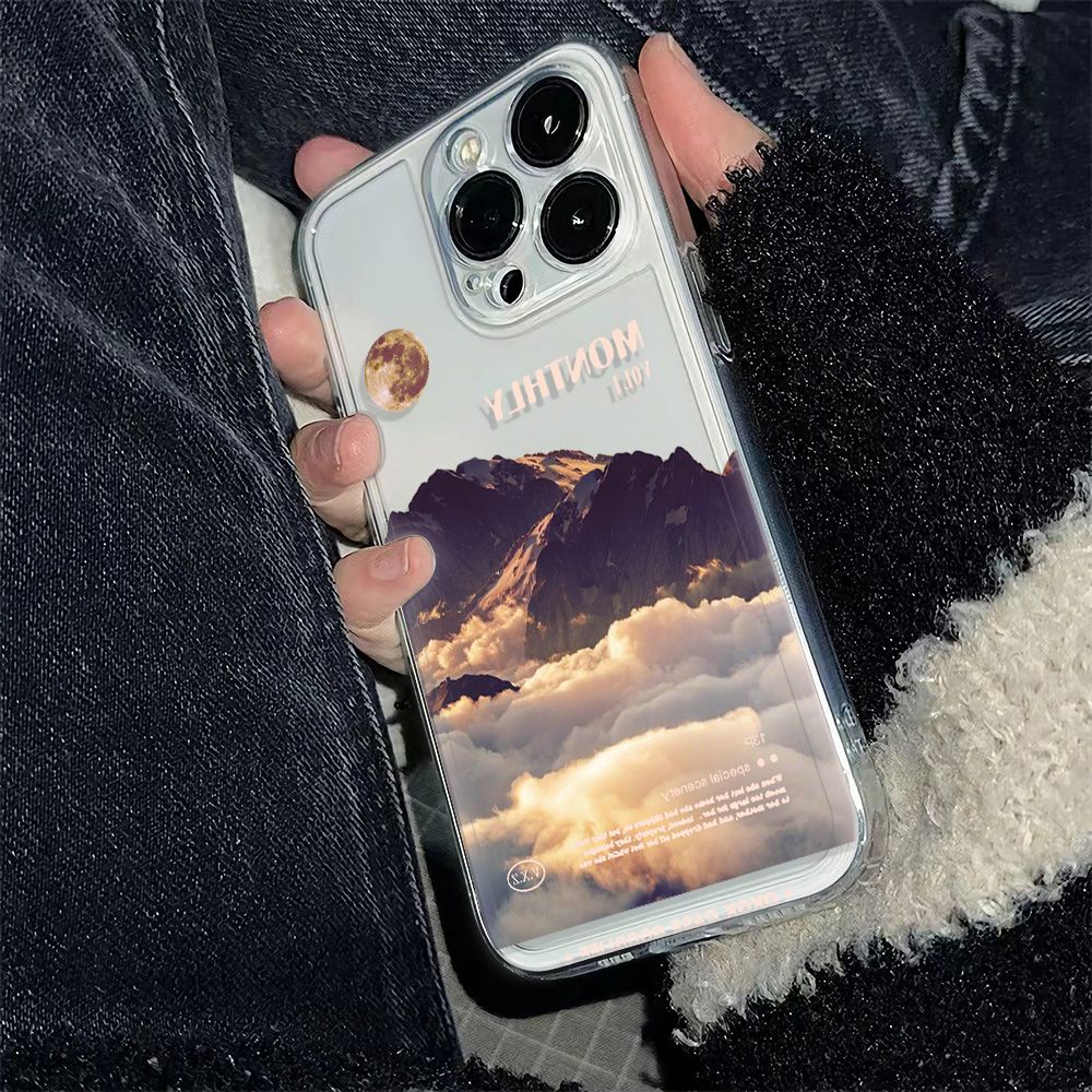 ✅Ốp Điện Thoại Dẻo Họa Tiết Ngọn Núi Tuyết Dễ Thương Chống Sốc Cho Iphone78Iphone12 6Inmax13 14pro 11 N3RH