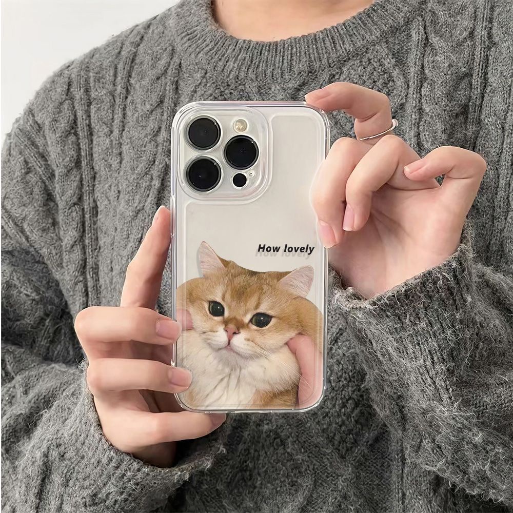 ✅Ốp Điện Thoại Mềm Chống Sốc In Hình Mặt Mèo Cho Iphone 14pro 1211 78 Plus 6In 13max