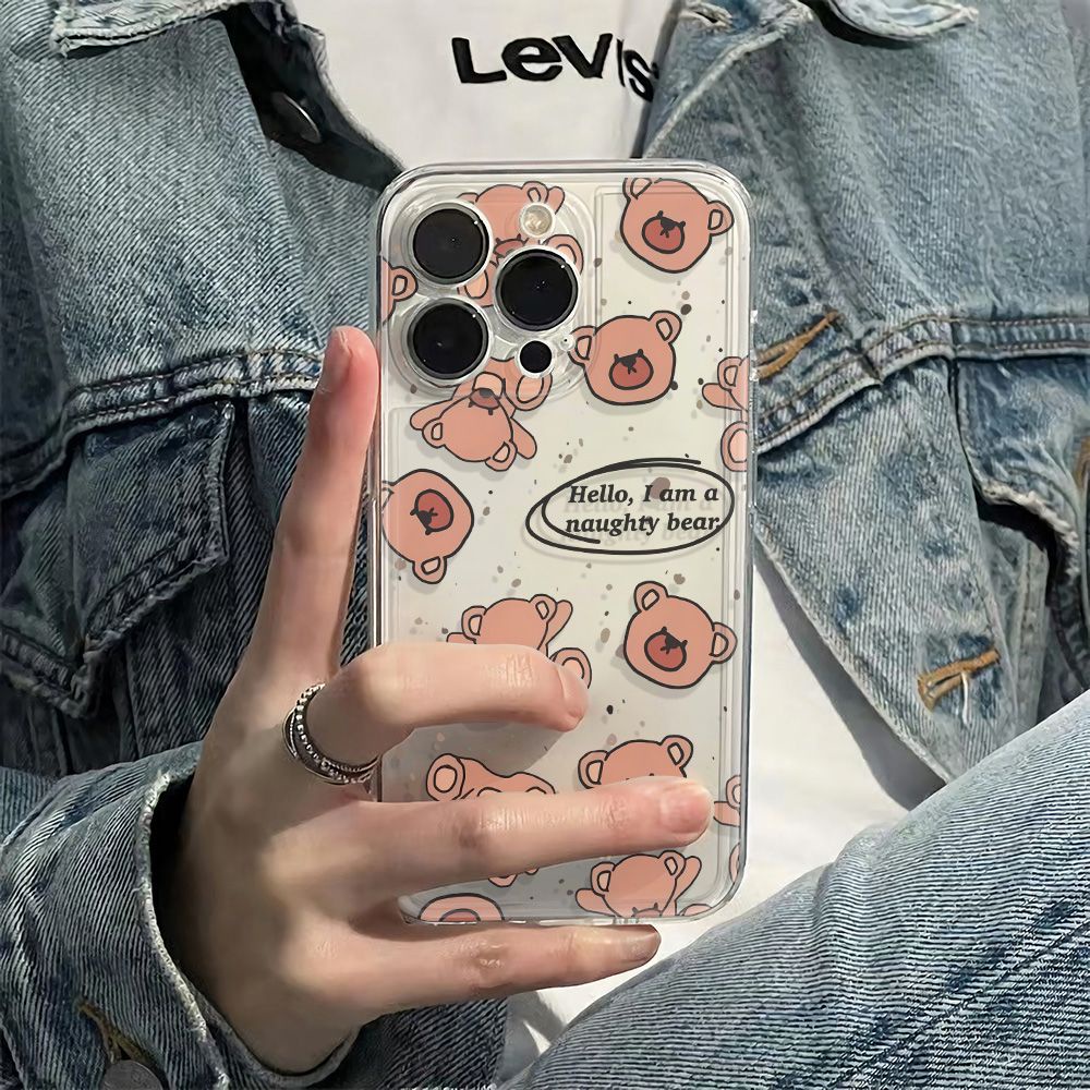 ✅Ốp Điện Thoại Dẻo Họa Tiết Hoạt Hình Chú Gấu Nhỏ Dễ Thương Chống Sốc Cho Iphone12Max AB2D 6In14Pro1178 13