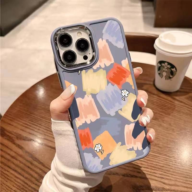 ✅Ốp Điện Thoại Mềm Màu Nước Mùa Hè / Metal 11 Iphone13Pro Apple 14pro Max xr12