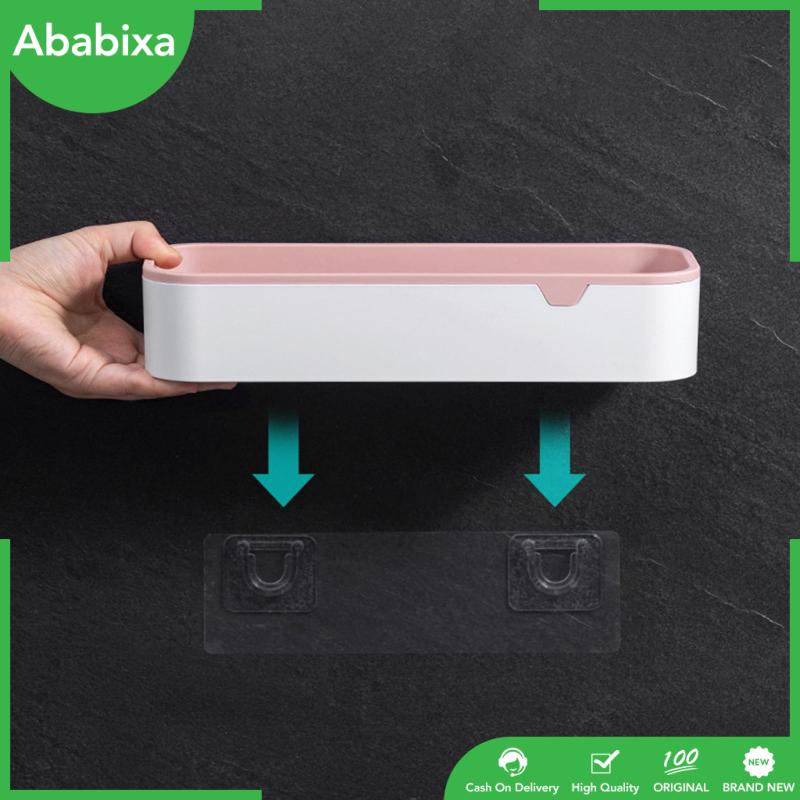 [Ababixa] Giá Đỡ Đồ Dùng Phòng Tắm Gắn Tường Có Lỗ Thoát Nước. Không Khoan. Kệ Đựng Đồ Dùng Nhà Bếp / Phòng Tắm Tiện Dụng Phụ Kiện Cho Nhà Tắm Tiện Dụng Và Bền