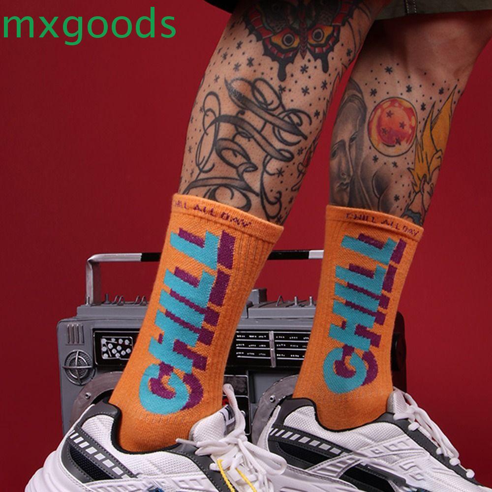 Vớ Cotton Dày Dặn Thoáng Khí Thoải Mái In Chữ Phong Cách Đường Phố Cổ Điển Dành Cho Nữ