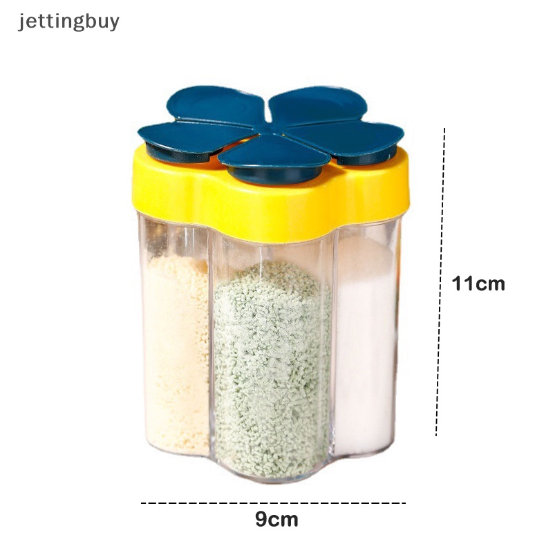 Hộp Đựng Gia Vị 5 Ngăn 5 Trong 1 Bằng Nhựa Trong Suốt Có Nắp Cho Tiệc BBQ