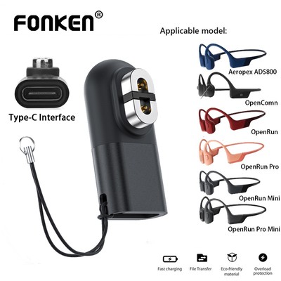 Bộ chuyển đổi FONKEN sạc USB C từ tính thích hợp cho tai nghe Aeropex AS800 / OpenComm / OpenRun Bone