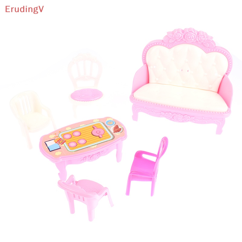 [ErudingV] 1 Bộ Đồ Nội Thất Bàn Ăn Nhà Búp Bê Thu Nhỏ Cho Nhà Bếp [Mới]