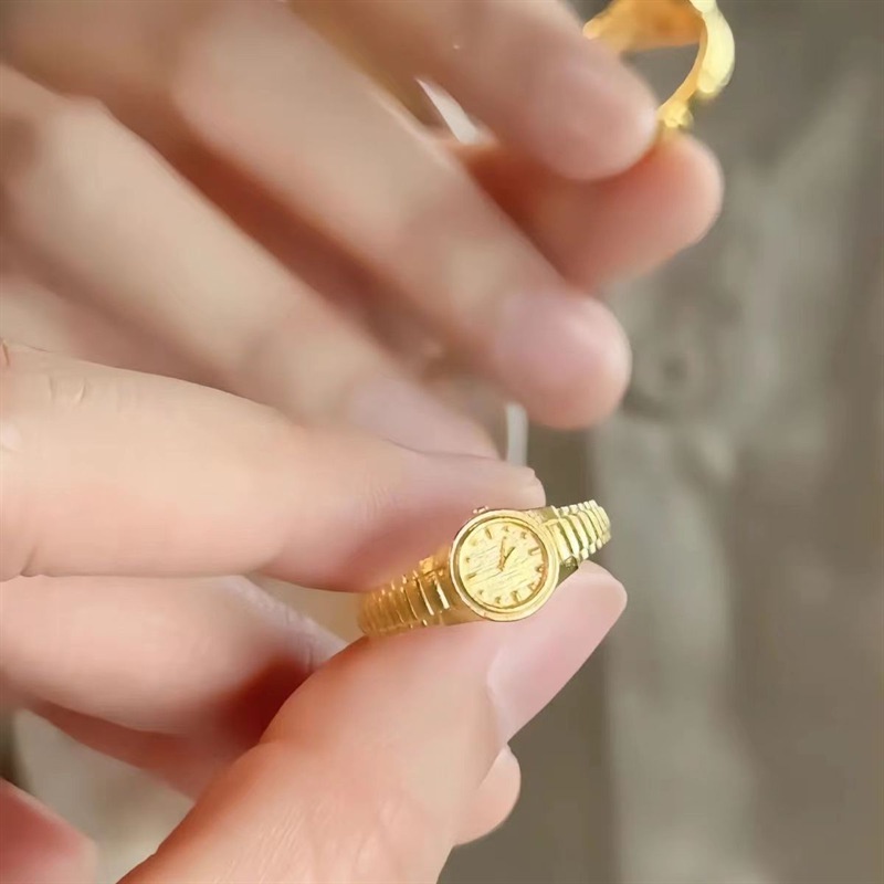 Nhẫn Đồng Hồ Mạ Vàng 18K 520 Cho Nam Nữ