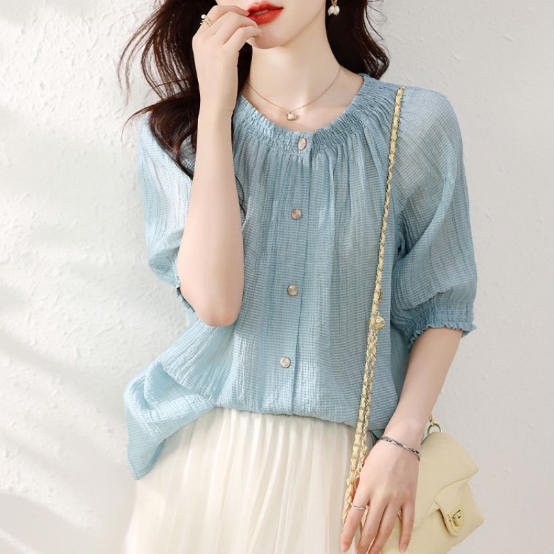 Áo Sơ Mi Tay Phồng 23 Phong Cách Mới Mùa Hè Dễ Phối Đồ Cho Nữ