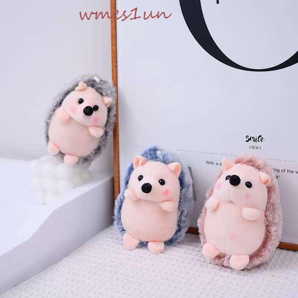 Móc Khóa Hình Nhím Nhồi Bông WMES15H Có Thể Di Chuyển Phong Cách Hàn Quốc