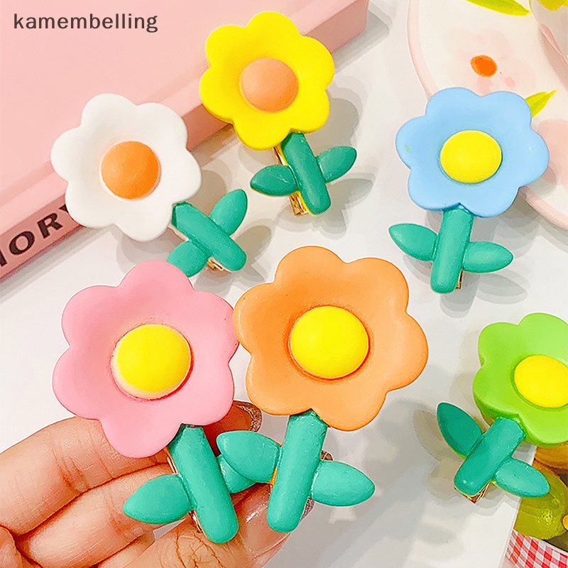 Kẹp Tóc Hoa Màu Sắc Ngọt Ngào Đáng Yêu Cho Bé Gái