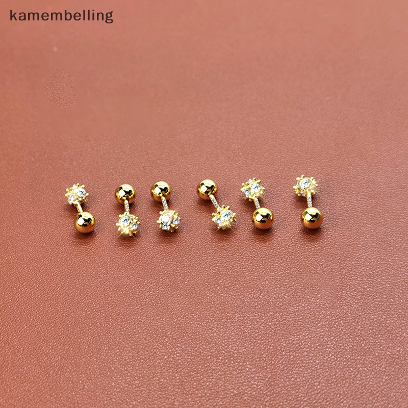 1 Đôi Khuyên Tai Hình Học Xoắn Ốc Đính Đá Zircon Cho Nữ